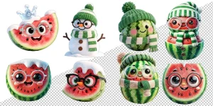 تصویرسازی کاراکتر هندوانه PNG